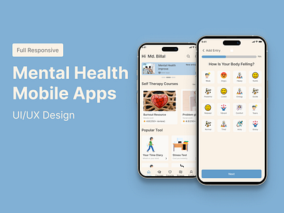 Mental Health Apps Design figmadesign mentalhealth mentalhealthapps mobileapps uidesign