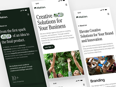 Makian Studio - Mobile Website Template agency apps design freelancer hero landing landing page mobile page portfolio responsive studio template ui ui design ux web design webflow website