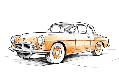 Pencil Sketch Illustration of a Vintage Car car design car drawing car pencil sketch car sketch drawing classic car sketch custom sketch digital art digital drawing digital painting illustration pencil sketch pencil sketch illustration sketch sketch design sketching vector vintage car vintage car pencil sketch vintage car sketch