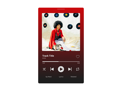 Prompt: Generic music player with the regular playback feature challenge design ui ux