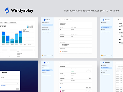 Transaction-QR-displayer devices portal UI template ui