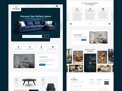 HomeStyle Furniture Store ecommerce figma furniture store homestyle product design uidesign uxdesign web design