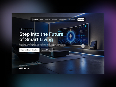 Future Home Technology - Hero Section Design landing page design ui ui design ui ux web design website design