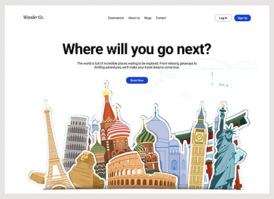 Travel Website Hero Section