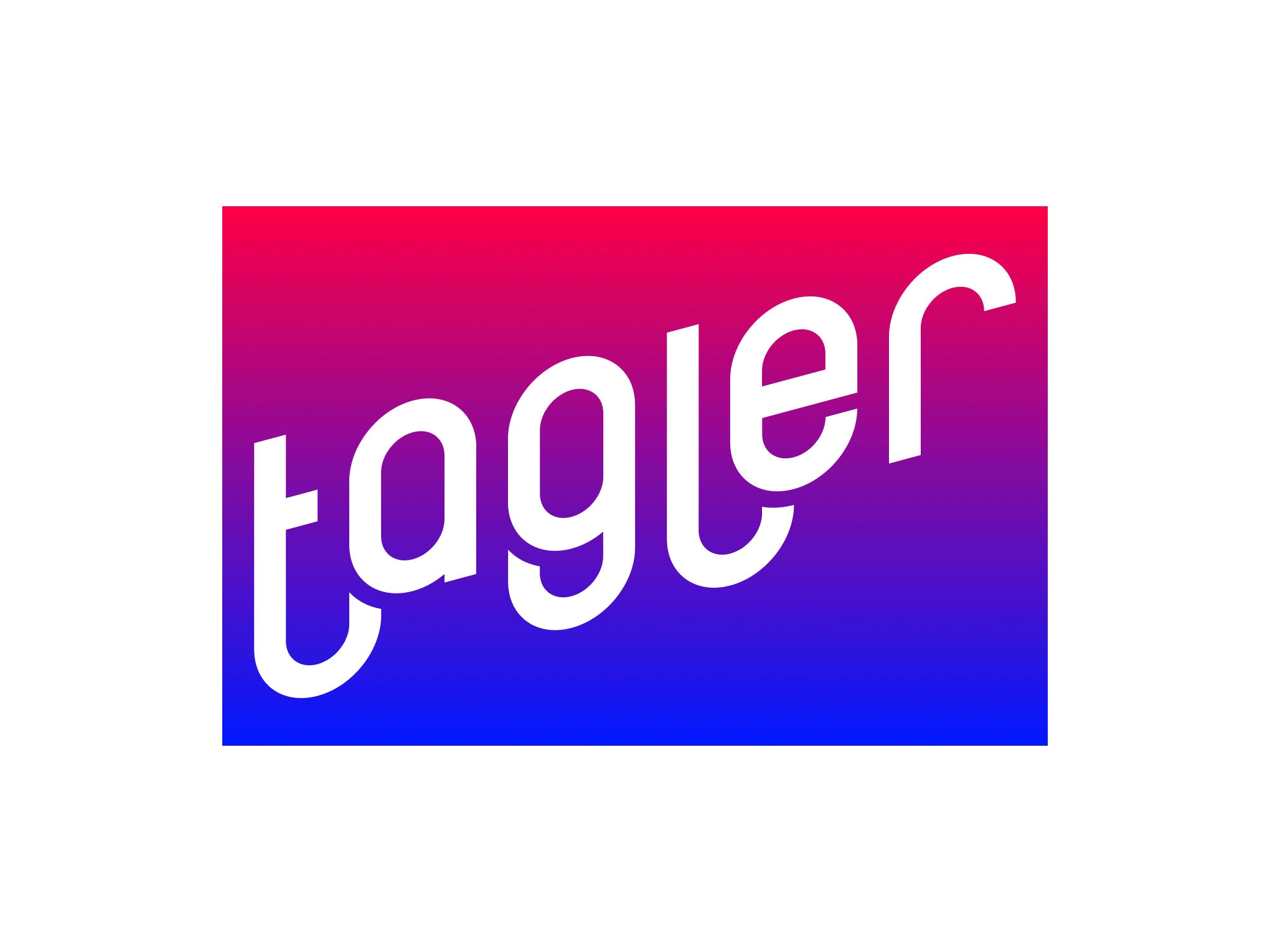 Tagler Logo blue brand branding custom lettering geometric gradient graphic design green identity lettering logo logo design logomark logotype minimal monogram red typography visual identity wordmark