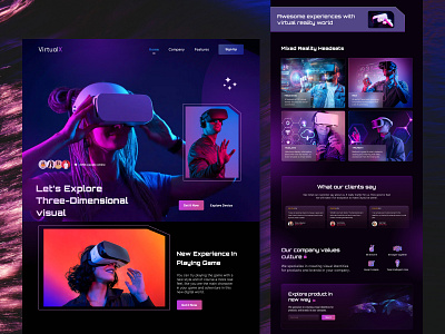 🌐 VirtualX - VR Headset Sales UI Design animation branding figma graphic design logo ui ux