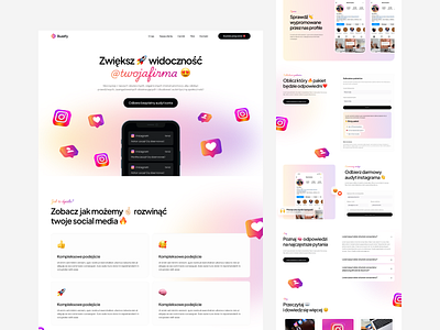 🌟 Buzzify Website Design branding design designinspiration instagram landingpage social media ui ux uxdesign webdesign