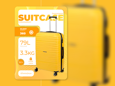 Suitcase flyer design graphic design