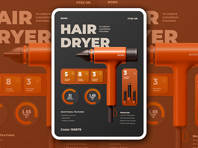 Hair dryer flyer design graphic design