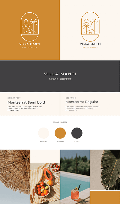 Villa Manti Brandbook branding design graphic design illustration logo