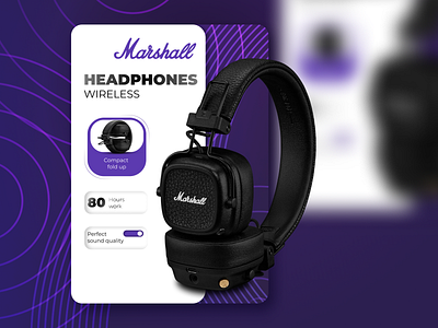 Headphones flyer design graphic design