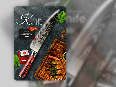 Kitchen knife flyer design graphic design