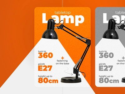 Lamp tabletop flyer design graphic design