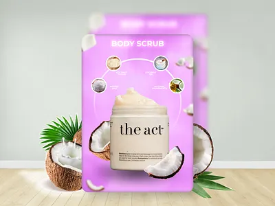 Body scrub flyer design graphic design