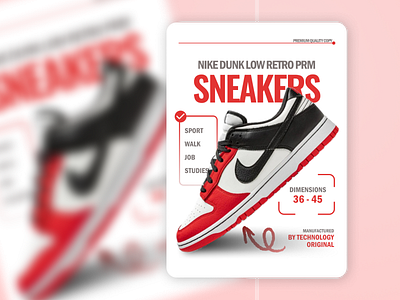 Sneakers flyer design graphic design