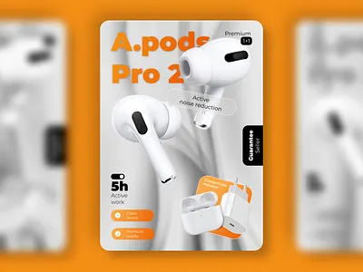 Air Pods Pro 2 flyer design graphic design