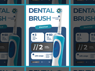 Dental Brush flyer design graphic design