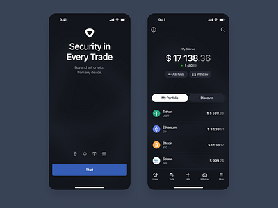 securex // crypto app app app design crypto crypto app design ui ux web web3 webdesign