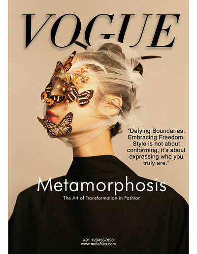 Metamorphosis: The Art of Transformation in Fashion editorial fashion graphic design magazine magazine design metamorphosis photoshop poster