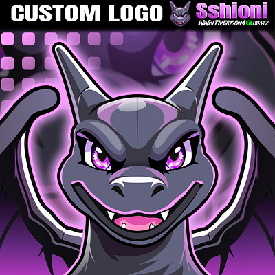 custom stickers 3d cartoon logo characters illustration charizard dragon graphic design icons illustration logo motion graphics twitch emotes vector art youtube stickers