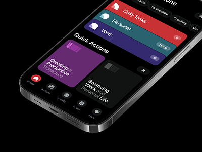 Planer - Mobile App app application clean dark design minimal mobile planer product todo