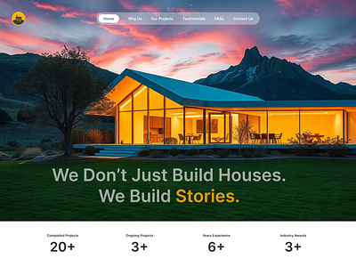 House Development Company Landing Page construction design landing page minimal ui web web design