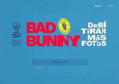 DTMF - BAD BUNNY [UI EXPLORATION] branding figma iteraction design motion graphics ui ui concept ui design ux ux design web design