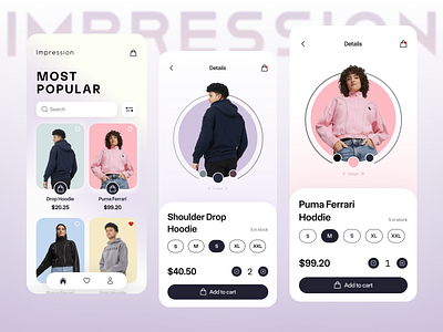 Clothing brand app - Ui design app design branding clothing brand apps ui design home page shops ui uiux design