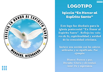 LOGO IGLESIA EN HONOR AL ESPIRITU SANTO diseño gráfico ilustrador logo marca