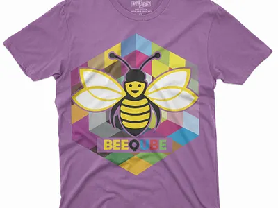 T-shirt Design art bee colorful design graphic design qube t shirt t shirt design