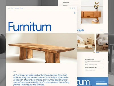 Furniture landing page clean decor ecommerce furniture furniture web design home landing page online shop shop store web web design website website design wood