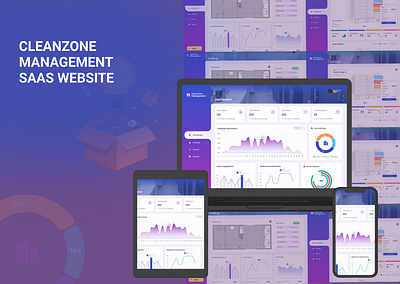 CleanZone Management SAAS Website Mockup Design high performing websites.