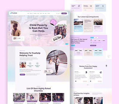 Nonprofit Charity Web Landing Page agency charity charity landing page charity website creative design donation landing page graphic design ngo nonprofit ui ux ux design