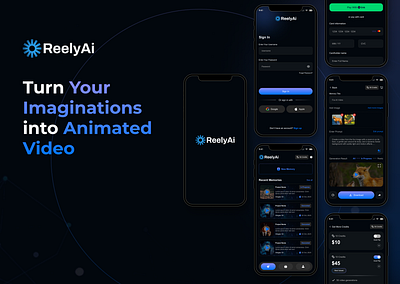 Reelyai Image To Video Converter AI App Mockup Design high performing websites.