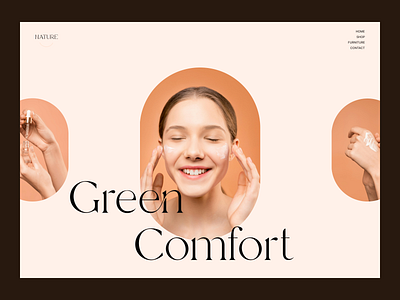 Skin Care Web Header Design beauty landing page product website skincare skincare website ui design ux visual design web hero website website design