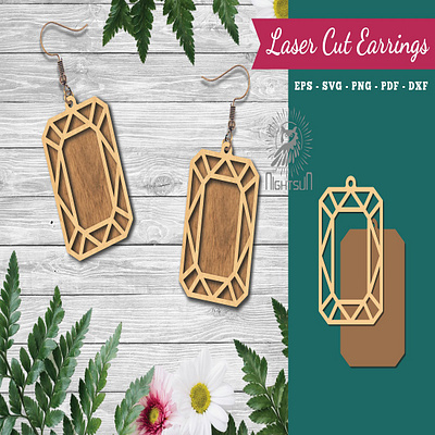 Diamond Laser Cut Earrings 3d animation graphic design motion graphics ui