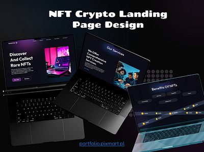 NFT Crypto Landing Page crypto design figma landing landingpage ui uidesign ux uxdesign webdesign