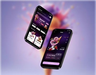 Ice Cream Shop App Design apps branding design figma design mobile apps ui ux