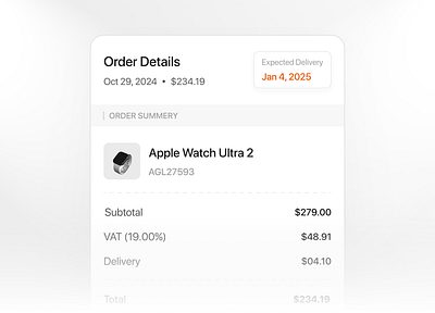 Order Details Drawer 📦 design product typography ui ux