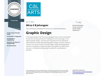 CalArts Graphic Design Specialization Certificate design graphic design logo typography