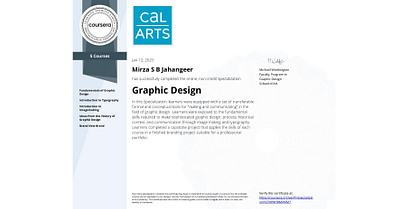 CalArts Graphic Design Specialization Certificate design graphic design logo typography