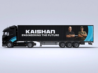 Kaishan // Semi Truck Design air compressor auto black brand brand identity system branding industrial semi truck trucking