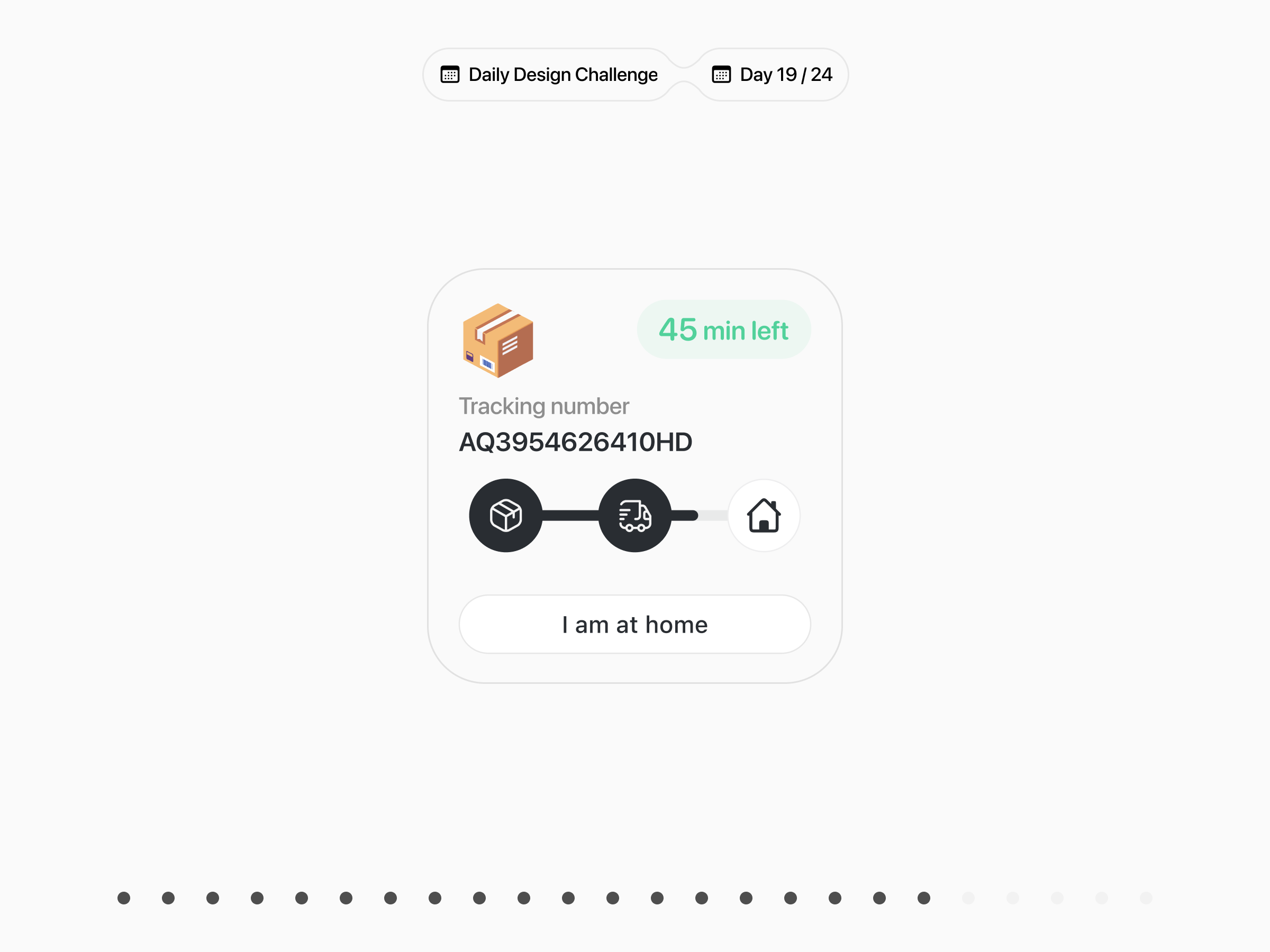 📦 Delivery Widget for iOS | Daily Design Challenge delivery design challenge design concept ios parcel ui ux widget