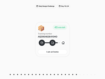 📦 Delivery Widget for iOS | Daily Design Challenge delivery design challenge design concept ios parcel ui ux widget