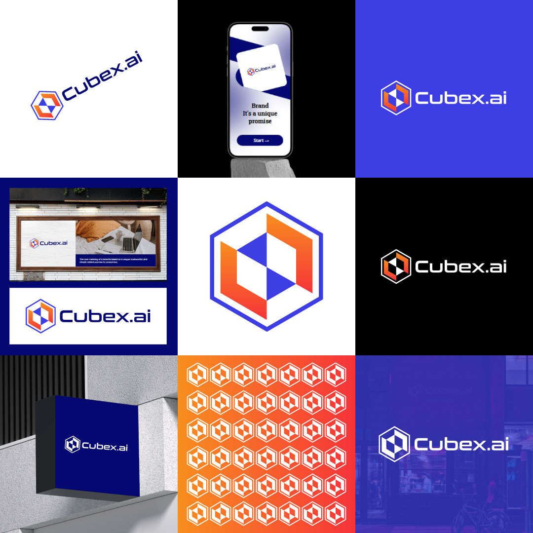 Cubex ai logo design ai ai logo ai logo design artificial artificial logo brand brand identity branding c c logo cube cube logo cube logo design design ggg graphic design logo logo design modern logo x logo
