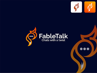 FableTalk, Chat Logo Design Concept app app icon brand identity branding chat logo f fox foxchat graphic design letter logo logo logo creation logo design logo mark logofolio minimalist modern monogram symbol