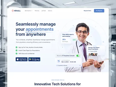 Healthcare — Hero Section Exploration design doctor doctor website health healthcare healthcaresite landingpage typography ui ux website