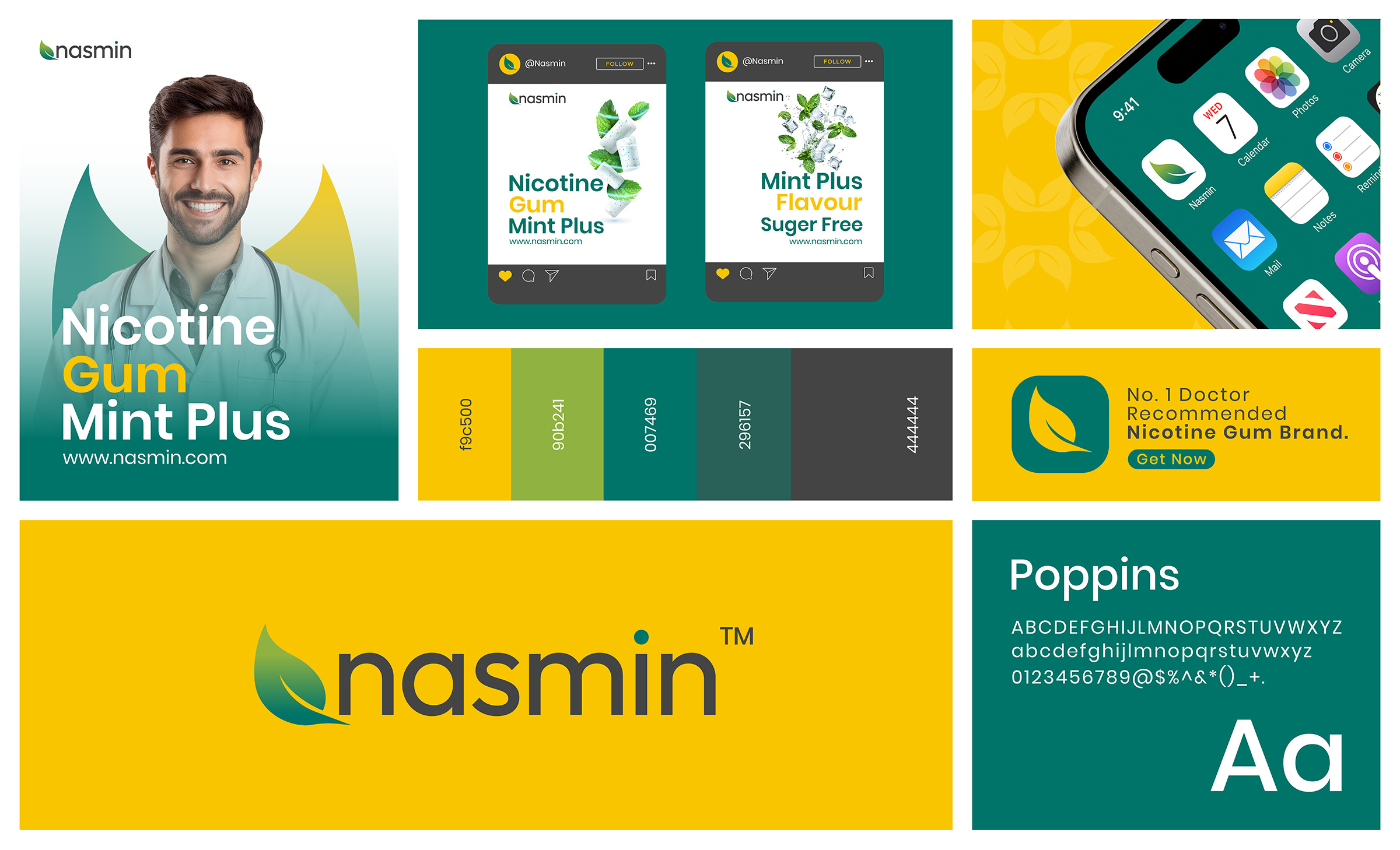 Nicotine logo design brand guideline brand identity design brand style guide branding eco logo gum logo healthcare logo leaf logo logo logo design logo usage guideline medical logo medicine logo minimal logo natural logo natural wordmark logo nicotine nicotine logo smoke logo smoking logo