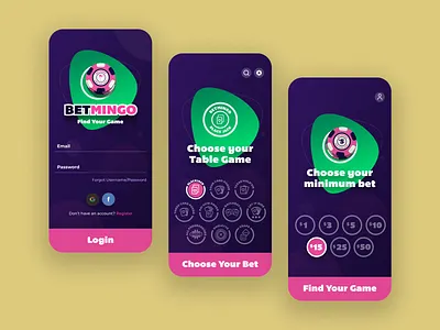 Case Study: Table Game Finder App android app design illustration ios las vegas mobile table games ui uiux design ux