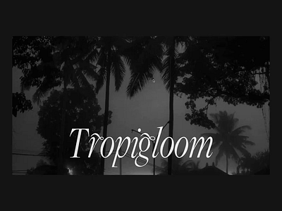 Tropigloom design developer figma landingpage landingpagedesign r3f react shaders type ui vscode web website